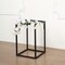 2 pcs 12-Inch tall Black Matte Metal Geometric Stands Flower Vase Holders